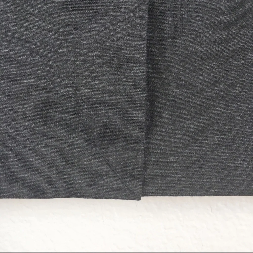 Ellen Tracy Ponte Knit Charcoal Sweater Midi Knee-Length Stretchy Pencil Skirt